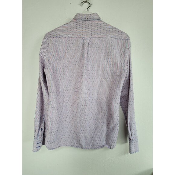 Boden Mens Striped Long Sleeve Button-Down Shirt Small Regular Fit Blue/Red - Picture 2 of 8